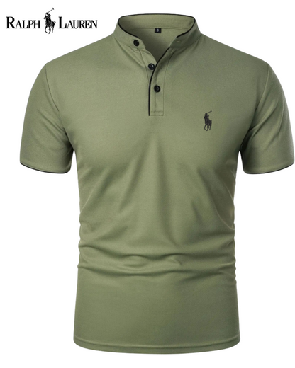 R&L™ Modernes Mandarin-Poloshirt