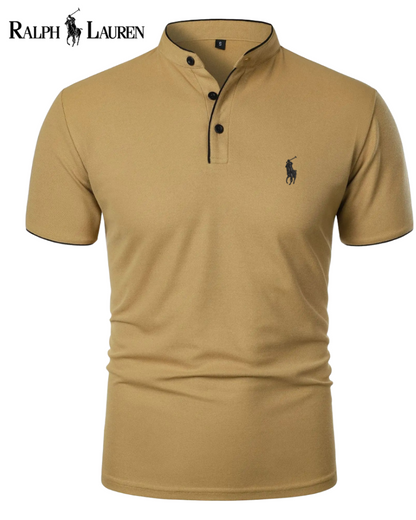 R&L™ Modernes Mandarin-Poloshirt