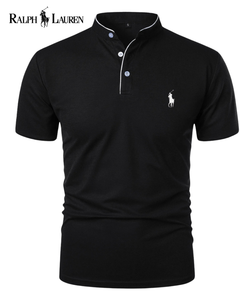 R&L™ Modernes Mandarin-Poloshirt