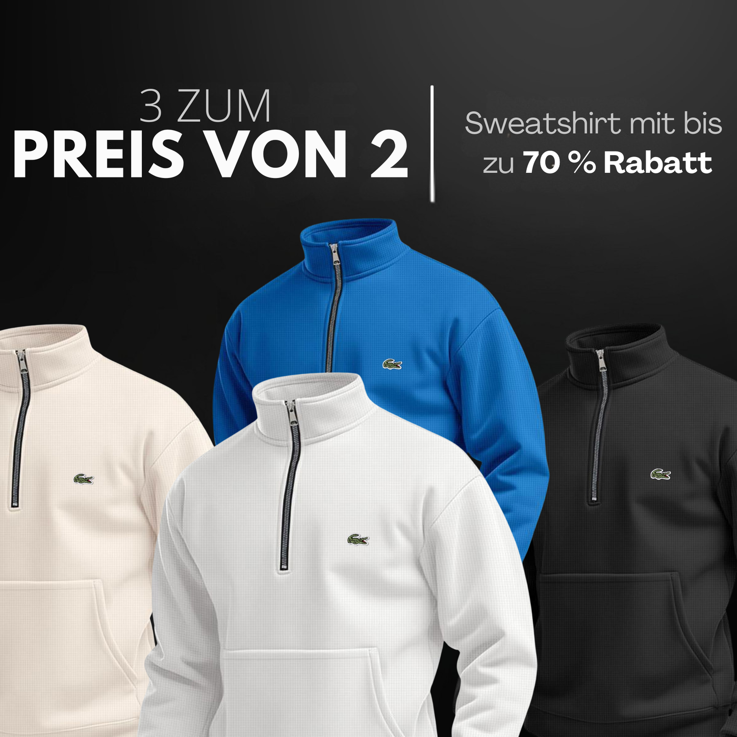 LC™ Neue Sweatshirt mit halbem Reißverschluss (RABATT)