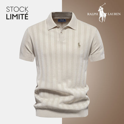 R&L - Neue Herren Polo-Shirt mit strukturierter Masche