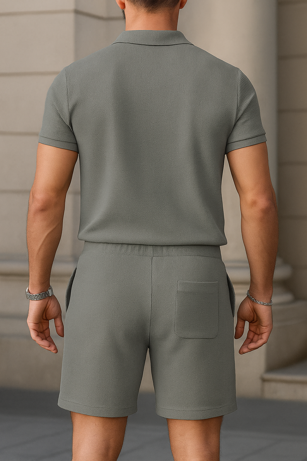 Premium Lässig Set – Poloshirt & Shorts im 2er-Pack