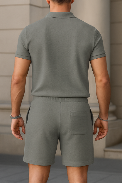 Premium Lässig Set – Poloshirt & Shorts im 2er-Pack