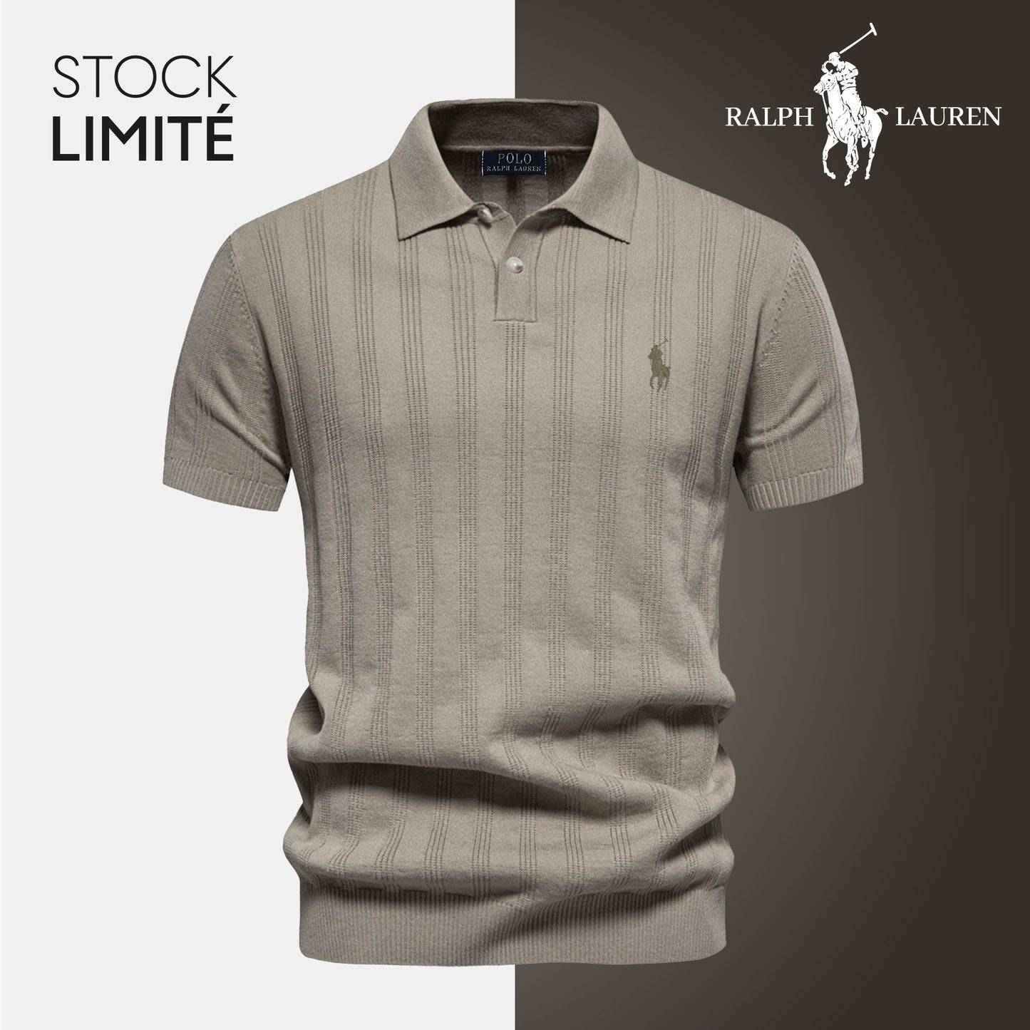 R&L - Neue Herren Polo-Shirt mit strukturierter Masche