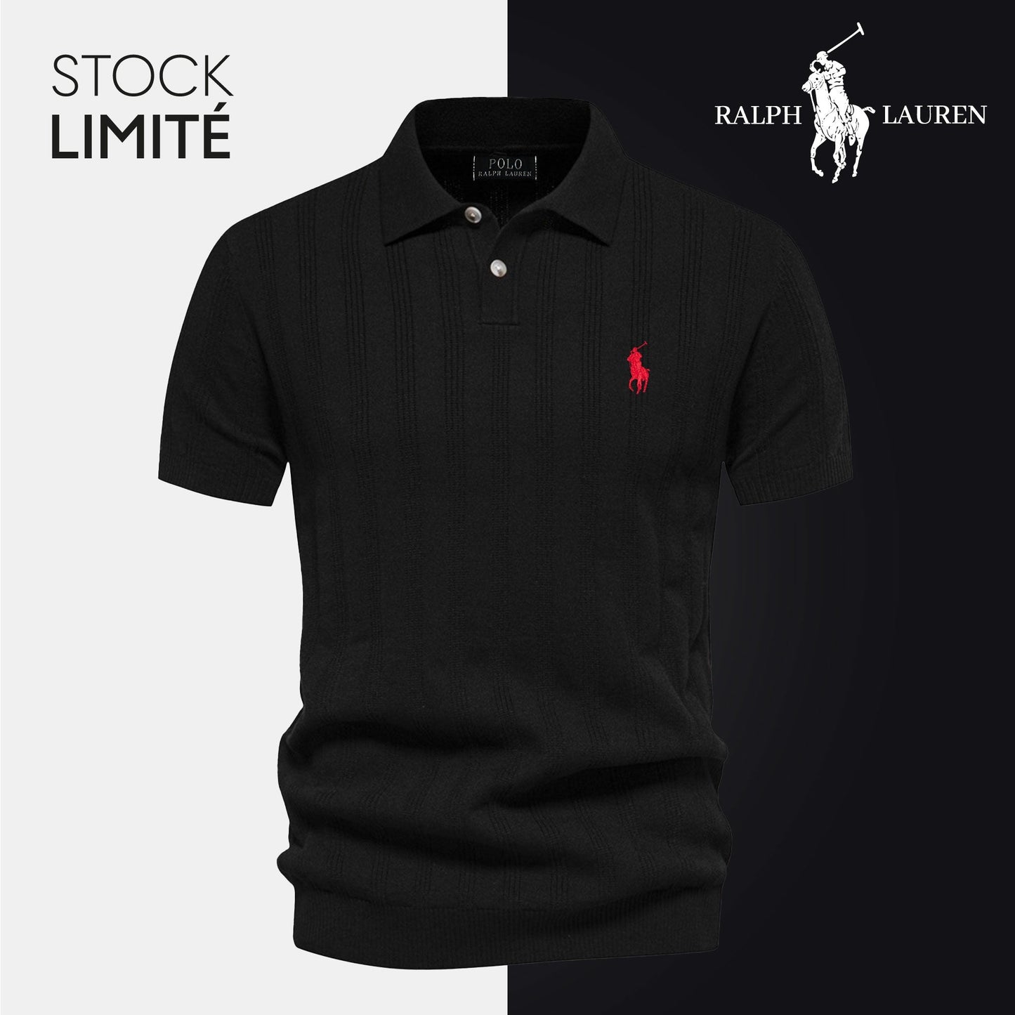 R&L - Neue Herren Polo-Shirt mit strukturierter Masche
